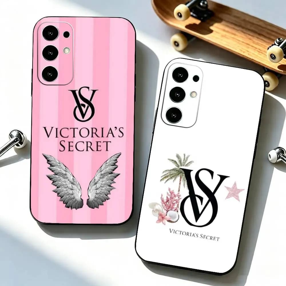 For V-Victoria S-Secret Logo  Phone Case For Samsung S25,S24,S21,S22,S23,S30,Ultra,S20,Plus,Fe,Soft Silicone Black Cover