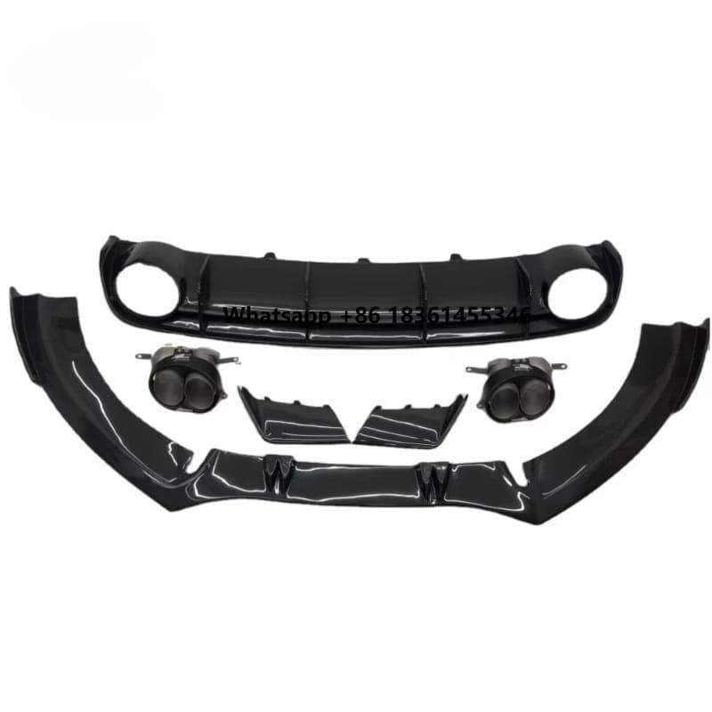 RS6 C7 Car Carbon Fiber Body Kit Front Lip Diffuser Exhaust Carbon Reminder Fog Lamp Trim Sheet Suitable