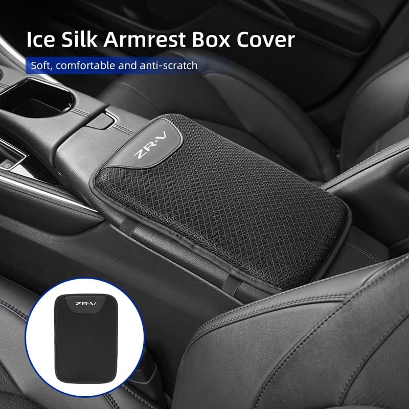 Ice Silk Car Armrest Box Pad Center Console Arm Rest Protector Cover Auto Accessories For Honda ZRV Civic City Vezel CRV Odyssey