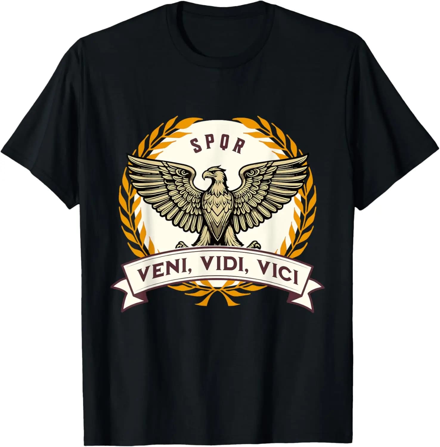 Veni Vidi Vici Julius Caesar Quote Ancient Rome T-Shirt 100% Cotton O-Neck Short Sleeve Summer Casual Mens T-shirt Streetwear