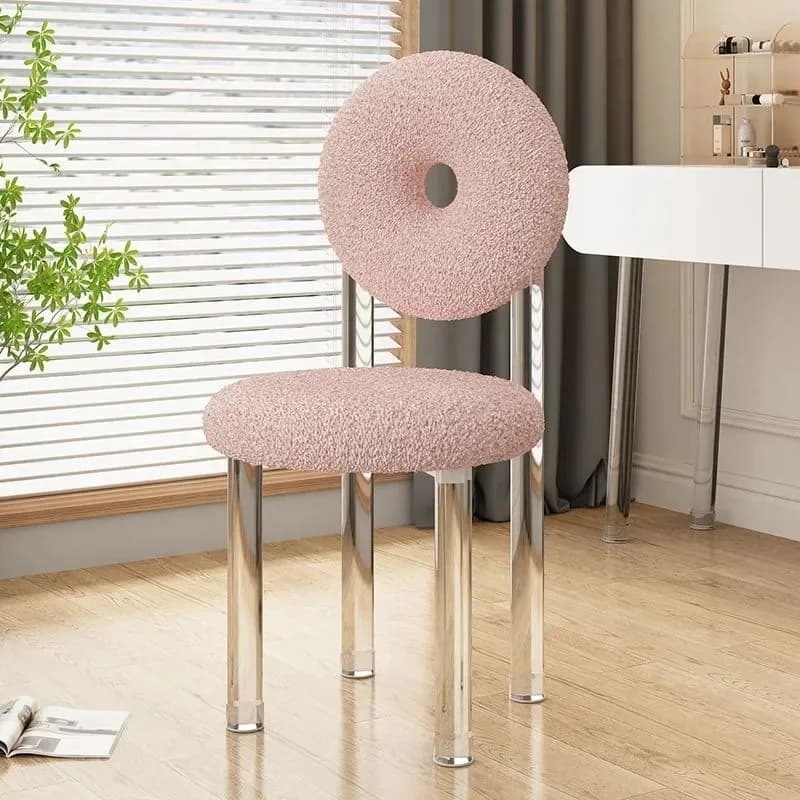 Vintage Acrylic Dining Chairs Designer Bedroom Portable Comfortable Dining Chairs Modern Nordic Silla Plegable Trendy Furniture
