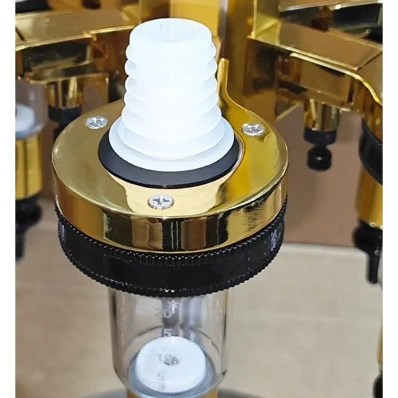 500Ml 6-pack transparent glass with graduated pump head turntable gold set (excluding perfume)