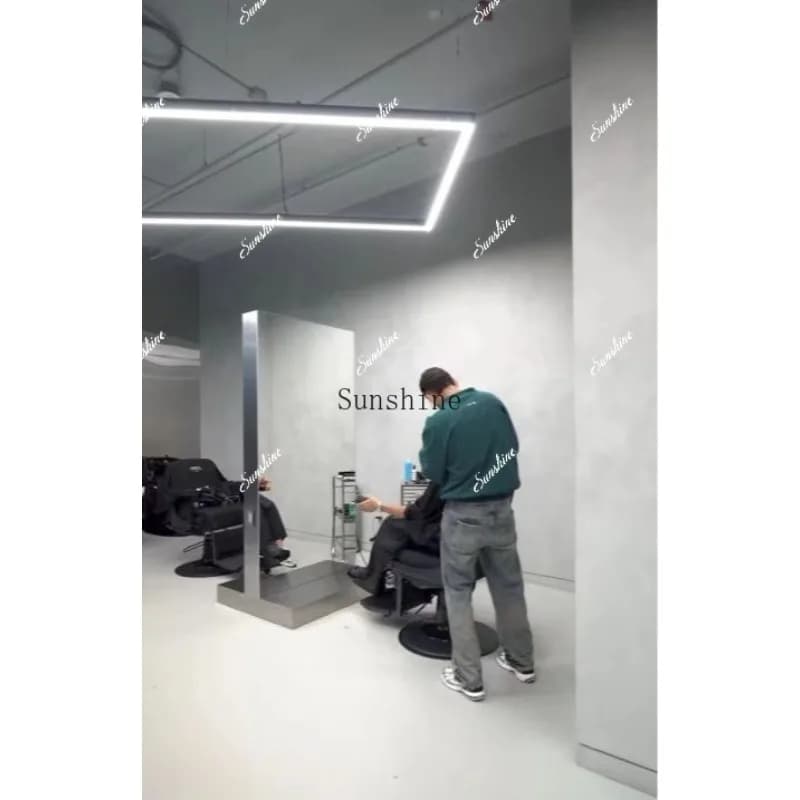 Double-sided hair cutting mirror for barber shop, floor-to-ceiling model. FT