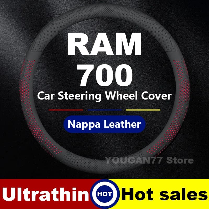 Leather Car Steering Wheel Cover For RAM 700 2016-2025 ultra-thin Covers For Covers Auto interior RAM 1500 RHO Accessories 2025