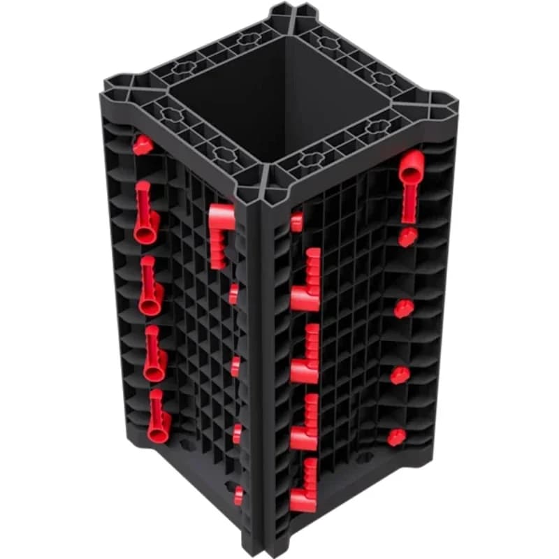 Lightweight Reusable Modular Adjustable Building Column Plastic Formwork for Concrete Buildings