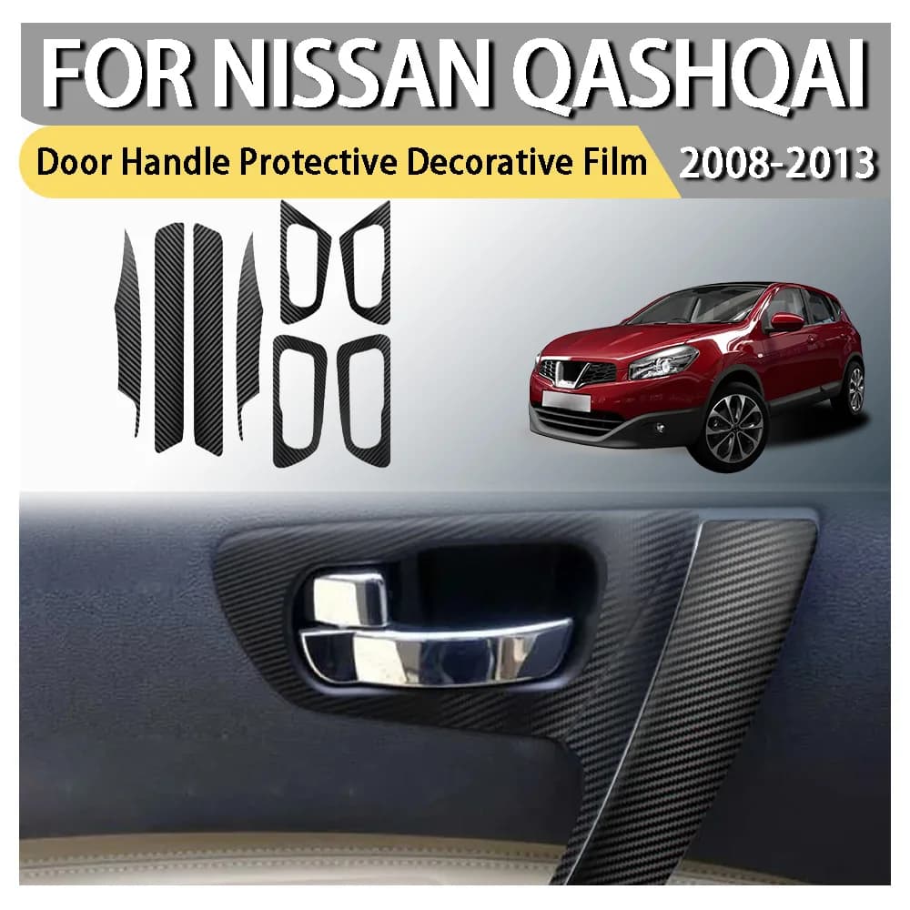 Door Handle Protective Decorative Film For Nissan Qashqai 2008 2009 2010 2011 2012 2013 Car Decoration Upgrade Stickers Styling