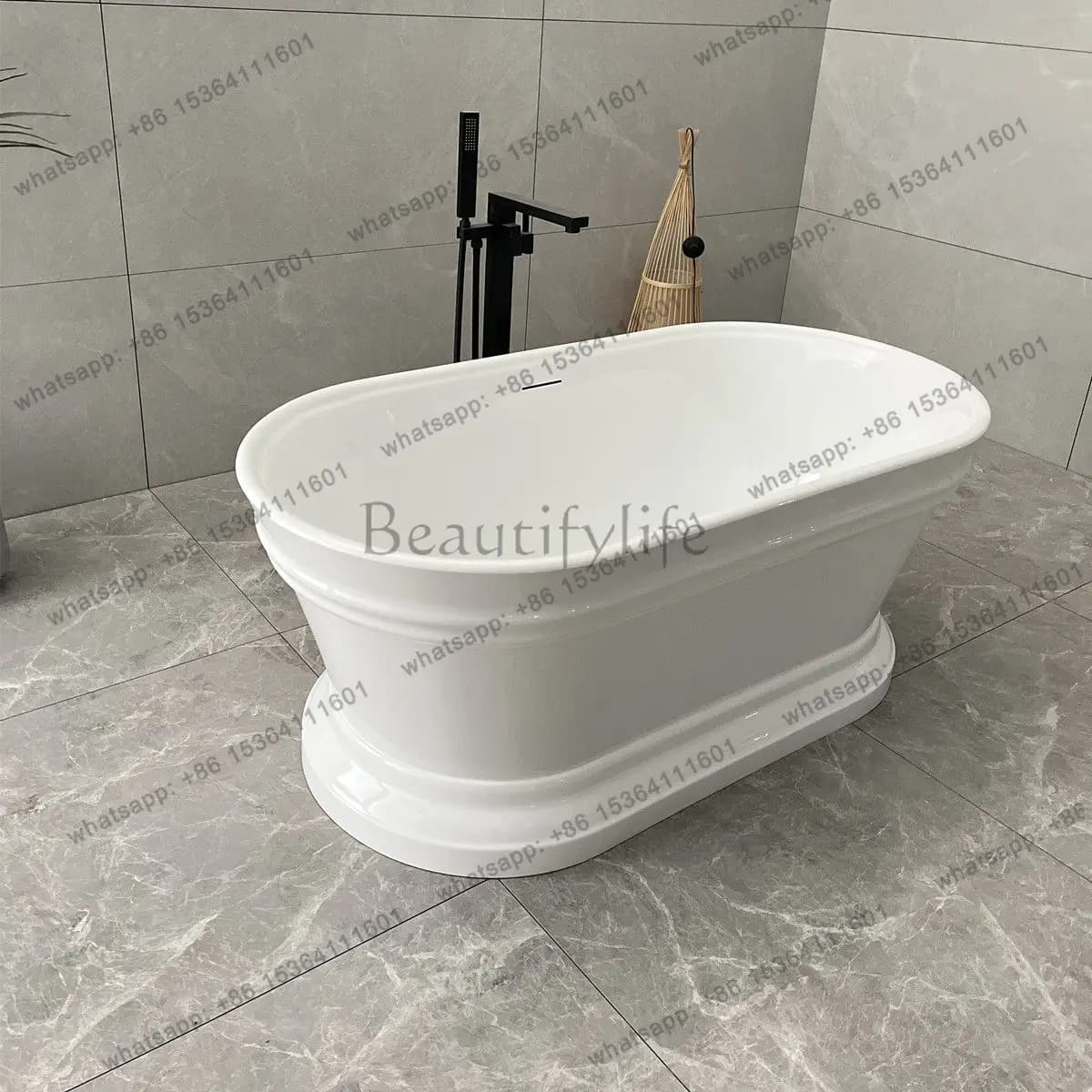 yj21 Japanese wavy striped French art classical independent simple household acrylic princess bathtub 1.5-1.7 meters