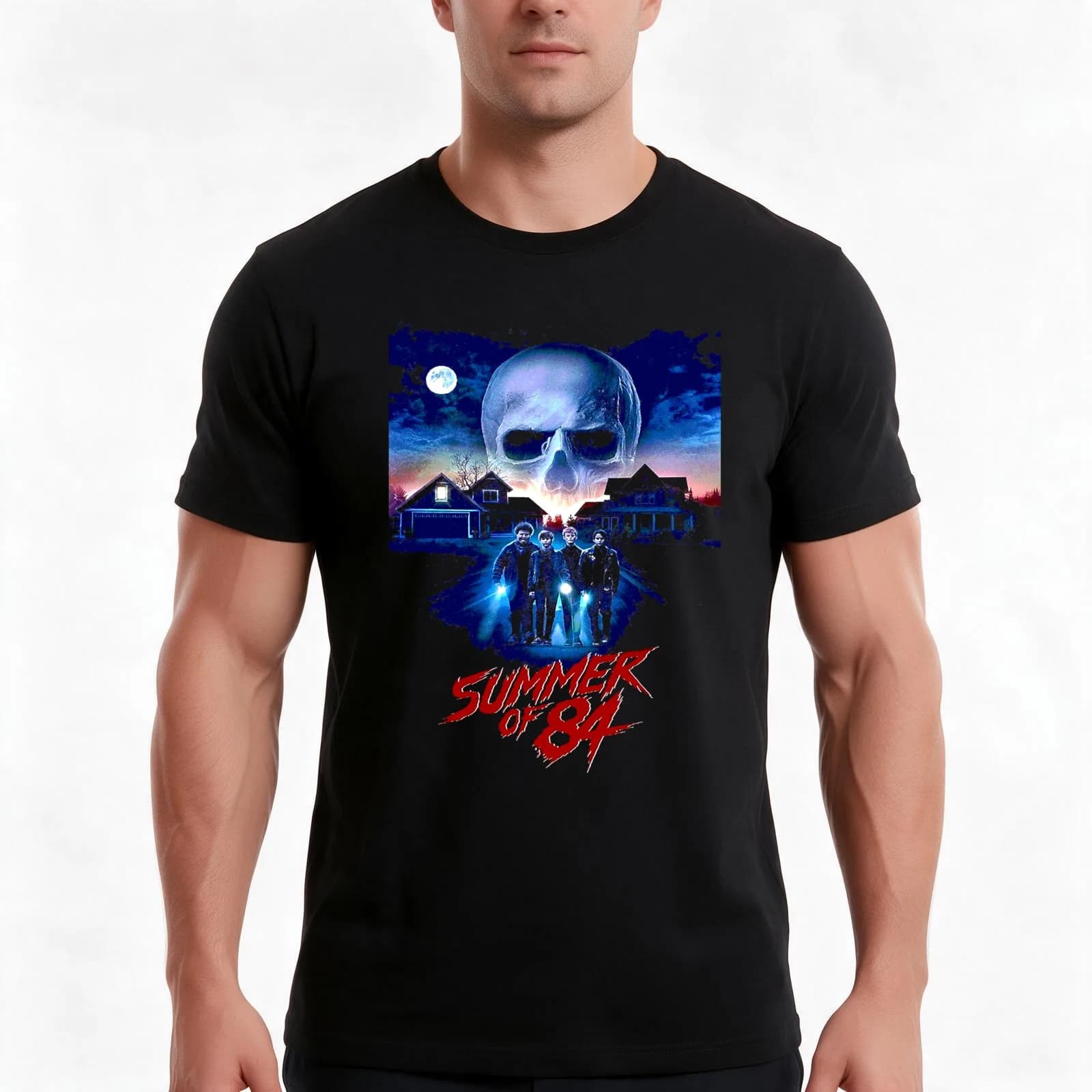 Summer of 84 T-Shirt, Summer Casual Cotton Tee, Oversized Streetwear Tops, Vintage Graphic Print, Loose Fit Short Sleeve
