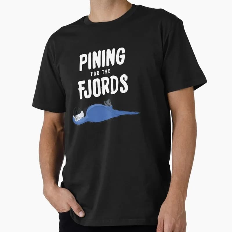 Pining for the Fjords - Monty Python Dead Parrot Sketch Funny Gift T-shirt British Comedy Graphic clothes US Size tops S-6XL