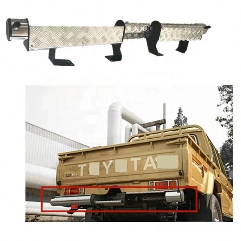 Sports Style Auto Rear Bumper & Side Step Chromed Guard for Landcruiser Pick for Jeep Fj79 Fj75 Fzj79 LC76 79 1980-2007