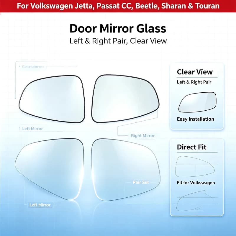 Suitable for Volkswagen Sagitar Magotan B7 Passat CC Beetle Scirocco Wei Ling Bora lens reversing rearview mirror