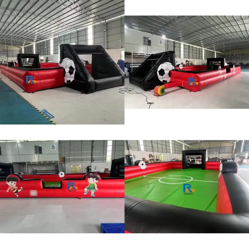 Commercial Inflatable Soap Football Pitch 3v3 Soccer Pitch Outdoor Inflatable Football Field for Events Sport