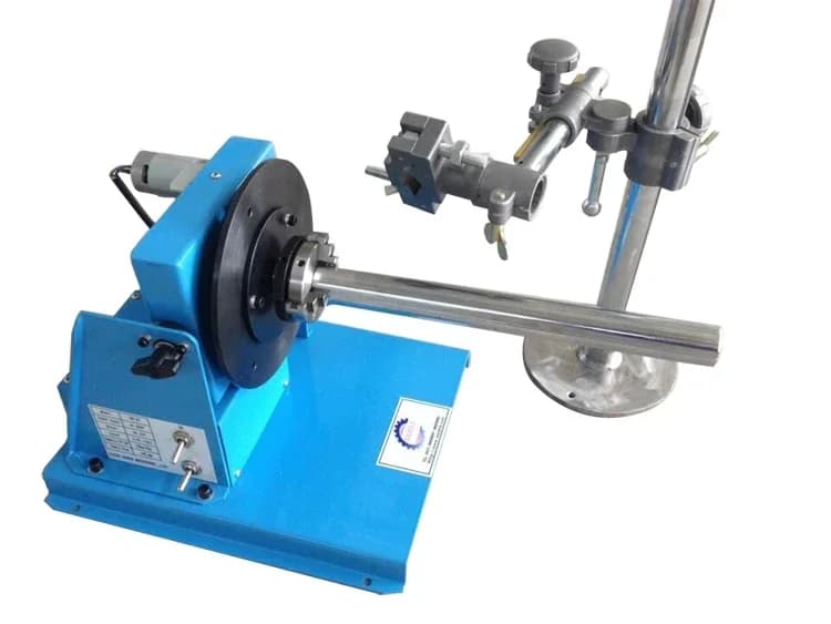 -10T Mini Welding Positioner Welding Rotator Turn   Equipment 110/220V with K01-63 3 Jaws Chucks and Torch Holder