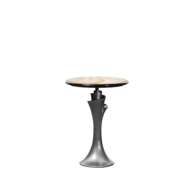Round agate edge table, modern simple living room sofa corner table, balcony casual marble side table