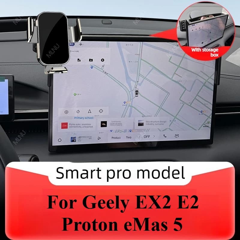 Phone Holder For Geely EX2 E2 Proton eMas 5 2026 2025 Accessories Shake-Free Scuff-Protect Quick-Mount Tough-Clip Fade-Resistant