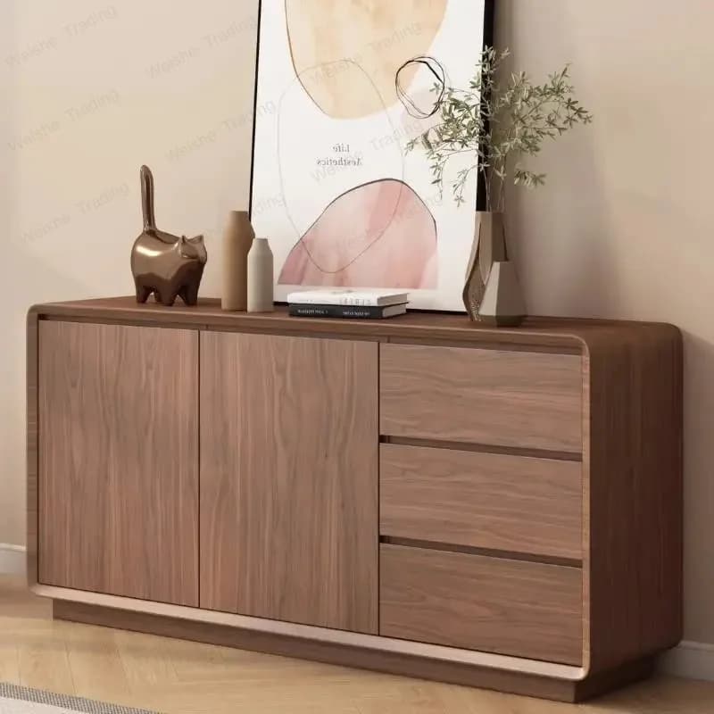 Drawers Oak Living Room Cabinets Display Brown Solid Wood Hotel Living Room Cabinets Modern Luxury  Furniture