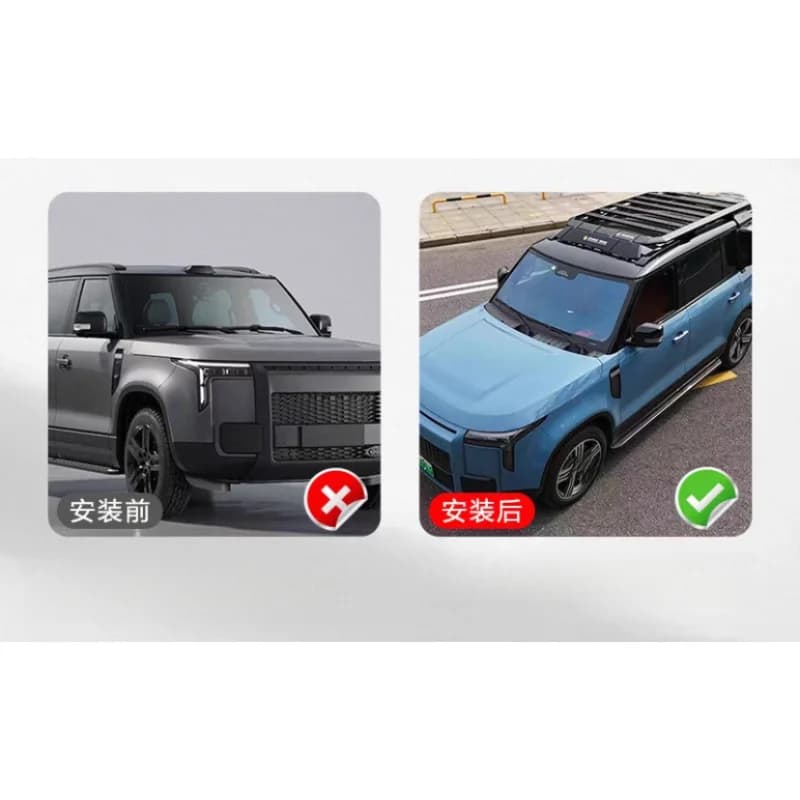 High Quality Aluminum Alloy Roof Platform Rack With Spoiler Offroad Appearance Modification Exterior Accessories