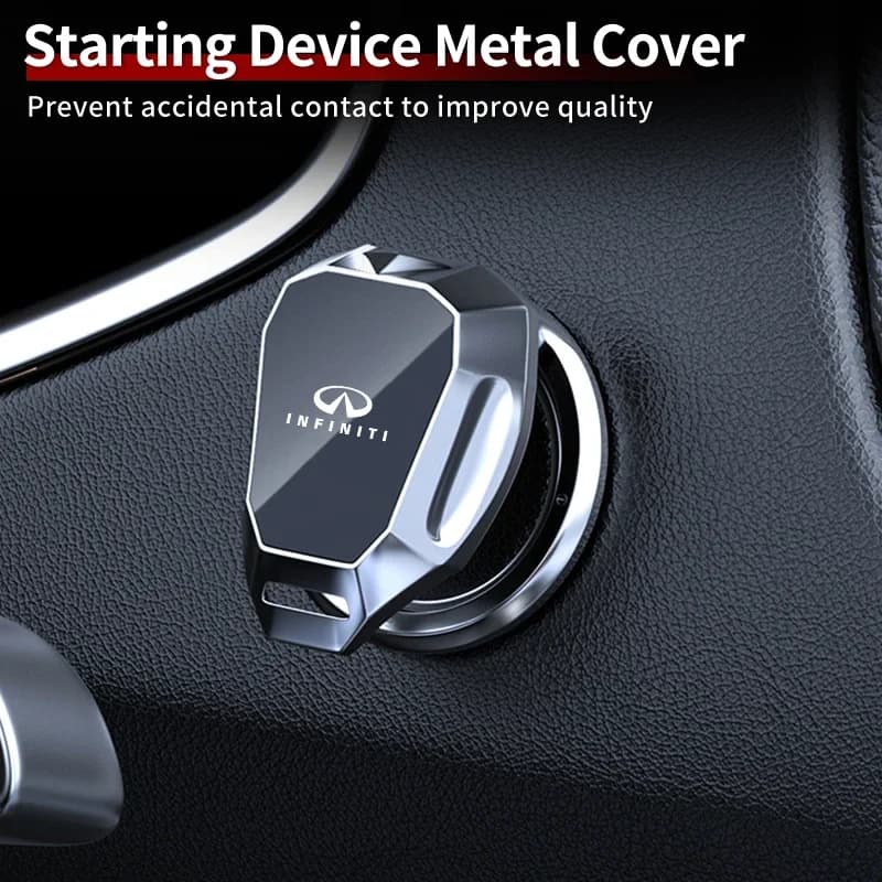 Car One-Click Start Stop Button Mirror Decor Cover For Infiniti Q50 FX35 Q30 G37 Q70 QX70 G35 Q60 QX50 QX60 QX80 QX30 Accessorie