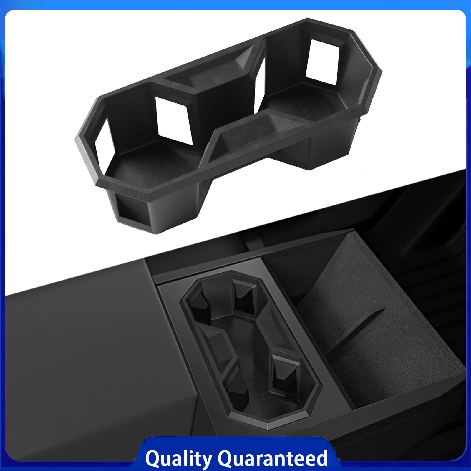 Water Cup Holder Storage Box Silicone Shock Absorbing Central Tidying Car Accessories For Tesla Cybertruck 2024 2025 2026