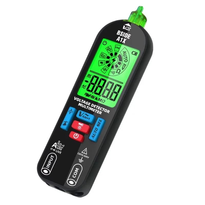 BSIDE A1X Auto-Ranging 4-Digit Smart Digital Multimeter DC Voltage Tester LCD Display 520V for Industrial Use