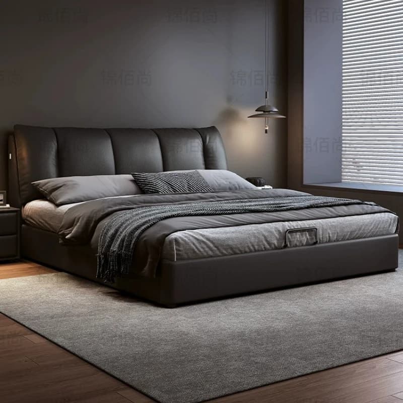 Simple Modern Bed Bedroom Headboards Design European Double Luxury Bed Sleeping Single Letto Matrimoniale Unique Furniture