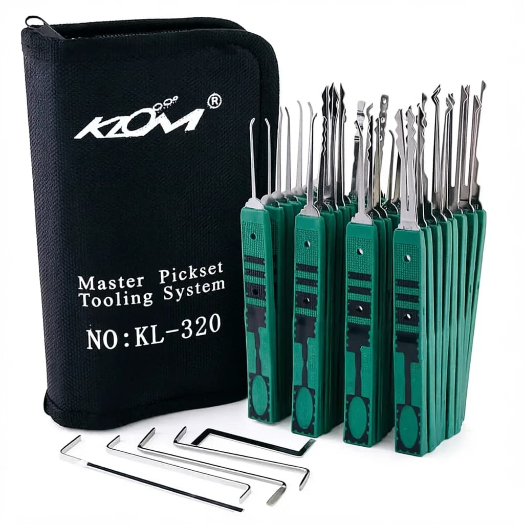 Hot Sale Original KLOM 320 32PCS Premium Single Handle Hook Civilian Multiple Scenes Use Lock Pick Kits Ganzuas Locksmiths Tools