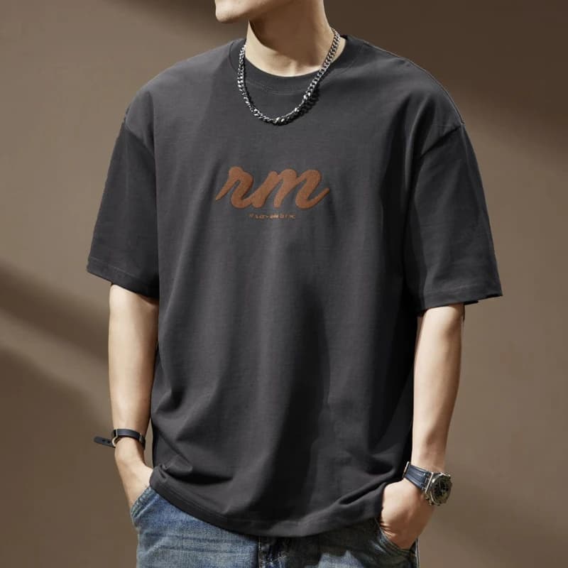 Oversized Trendy Men's T Shirts Summer New Short Sleeve O-neck Loose Printing Letter Vintage Tops Casual Fashion Men Clothing