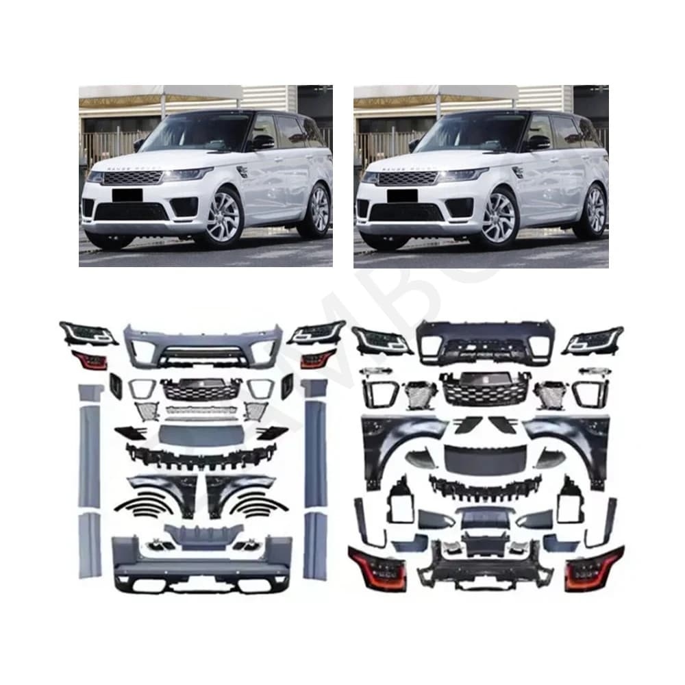 Wholesale Car Bumper Facelift Upgrade Bodykit for Range Rover Sport 2014-2017 Upgrade to 2018 SVR OE Body Kit