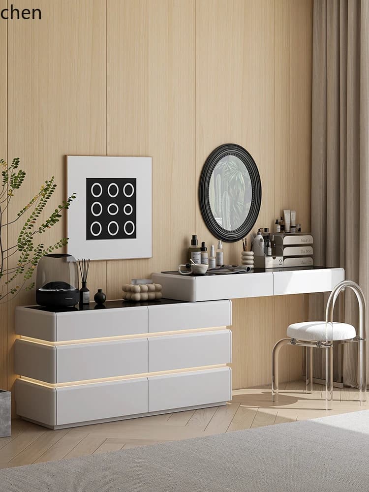 ZMLdresser chest integrated simple with ambient light bedroom bedside cabinet storage dressing table
