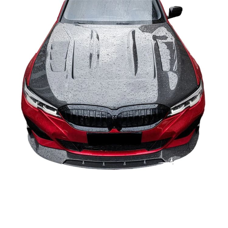 DW Style Carbon Fiber Fibre Front Engine Bonnet Hood for BMW 3 Series G20 G21 M340i 330I 2019+