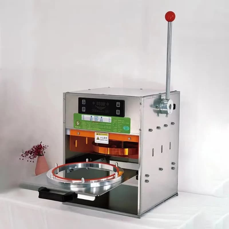 Factory Direct Selling Operation Simple Cheap Price Semi-automatic Disposable Food Container Aluminum Foil Heat Sealing Machine