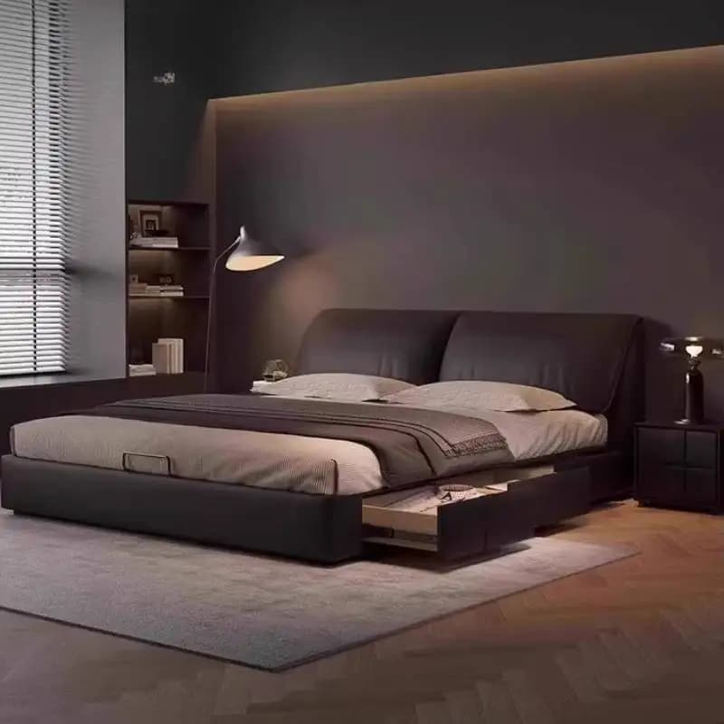 Modern Australia Double Bed Size Couples Large Frame Luxury Double Bed Adults Modern Metal Cama Matrimonial Furniture For Home