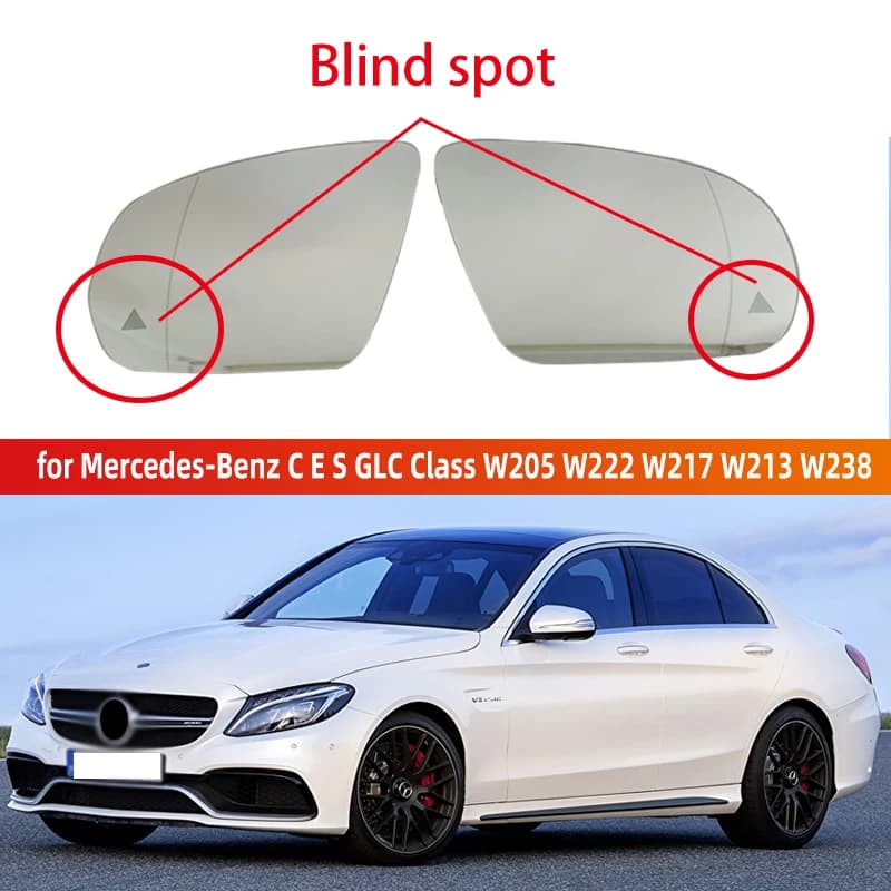 Auto Parts Blind Heating Side Mirror Glass Lens Door Wing Mirror for Mercedes-Benz C E S GLC Class W205 W222 W217 W213 W238