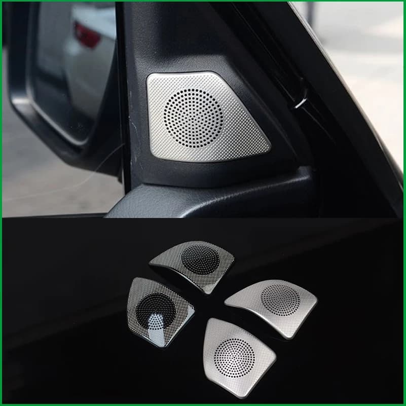 Car Styling For Mitsubishi Pajero V87 V97 V93 2016-2020 Door A-pillar Speaker Loudspeaker Horn Cover Sticker Trim Accessories