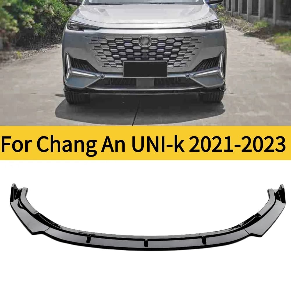 For Chang an UNI-k 2021-2023 3PCS Front Bumper Lip Kit Sedan Body Spoiler Splitter Compatible with Chang an UNI-k