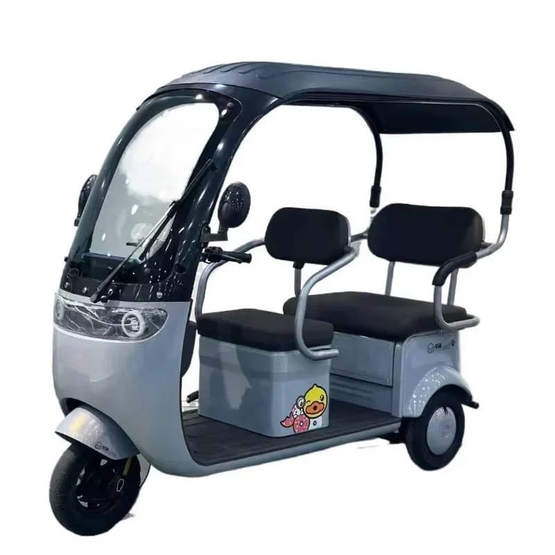 Rain-proof electric tricycle with shed to pick up and drop off children and elderly scooter