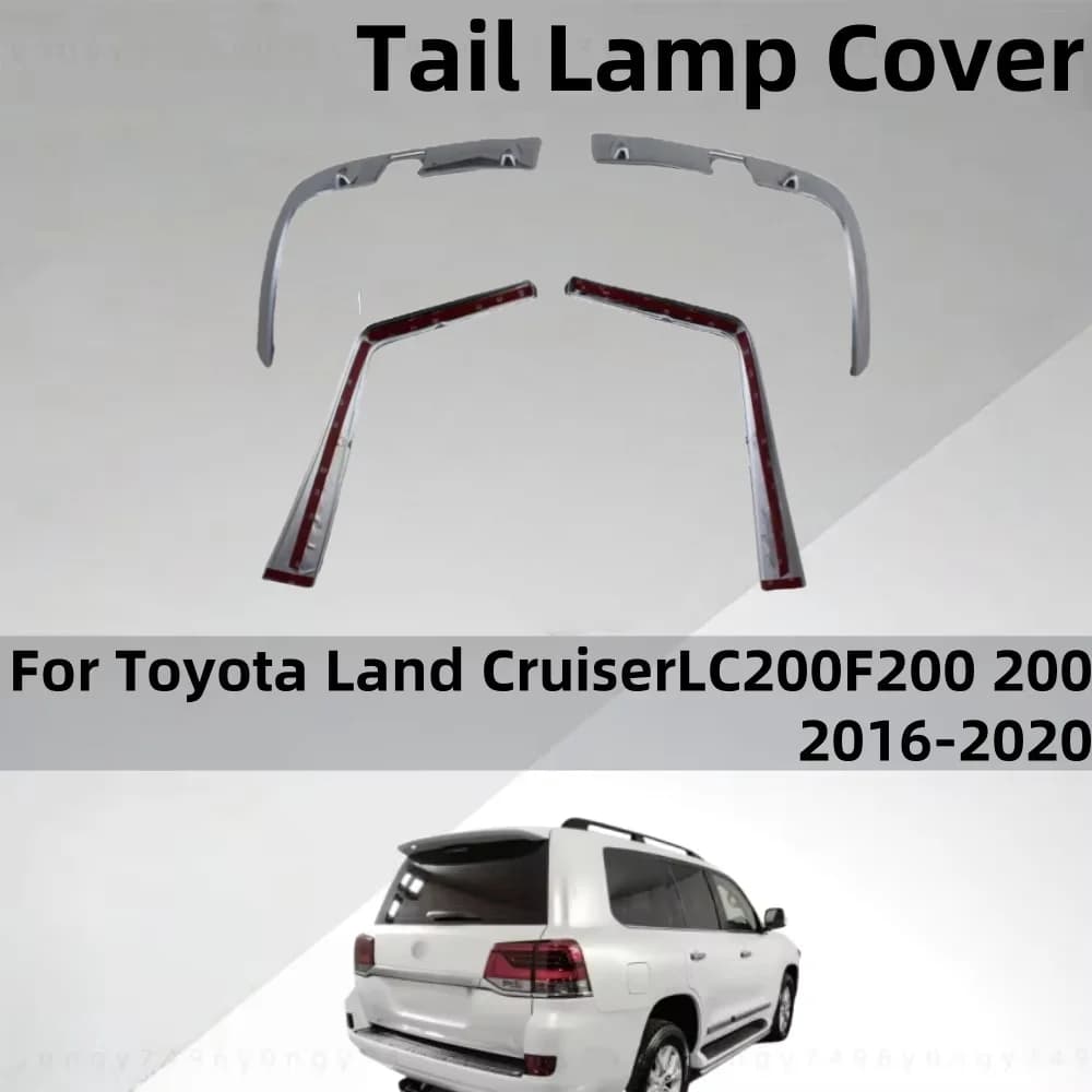 For Toyota Land Cruiser LC200 FJ200 200 2016 2017 2018 2019 2020 Chrome Car Accessories Plated Tail Lamp Cover Trim Paste Style