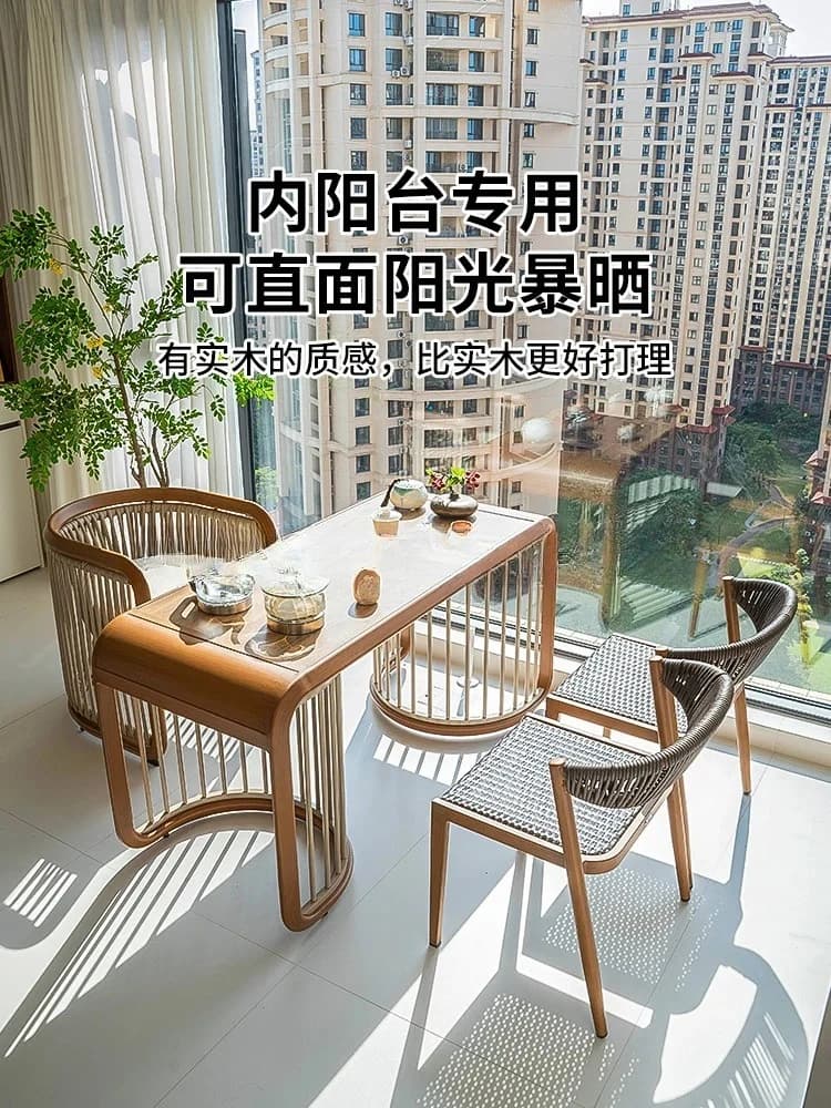 YY- Outdoor Table And Chairs For Courtyard, Pavilion, Open-Air Tea Drinking, Terrace, Sunroom, Tea Table