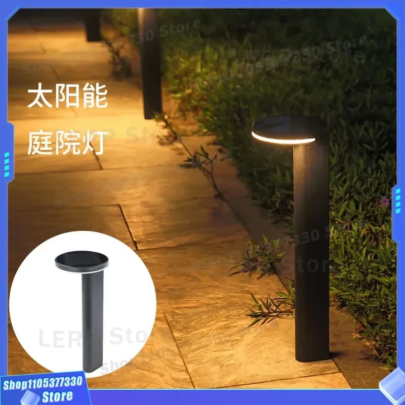 Solar LED Lawn Light Outdoor Garden Lamp Die Cast Aluminum Villa Park Landscape Lighting Simple Modern Courtyard Decor Modern