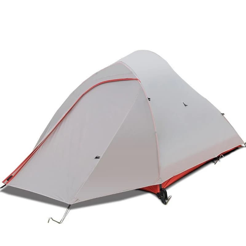 Tent outdoor nylon coated silicon double layer, aluminum pole anti-rainstorm field camping tent single pole light