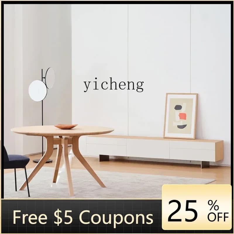 GZ Living Room Side Cabinet Gray White Floor Cabinet Log Modern Simple TV Cabinet