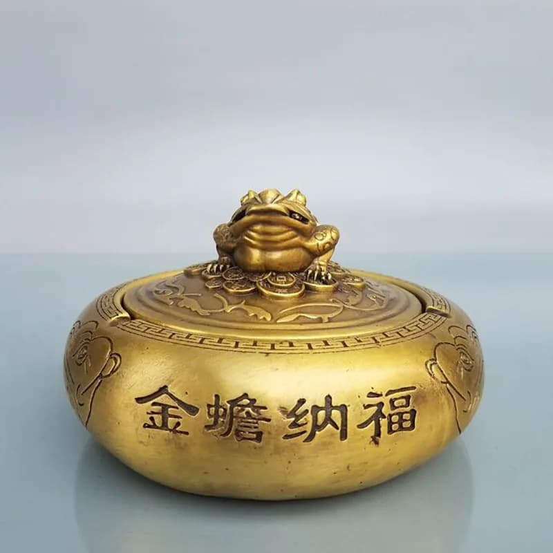 Exquisitely Crafted  Home Living Room Decoration Brass Burner Golden Toad Incense Bur