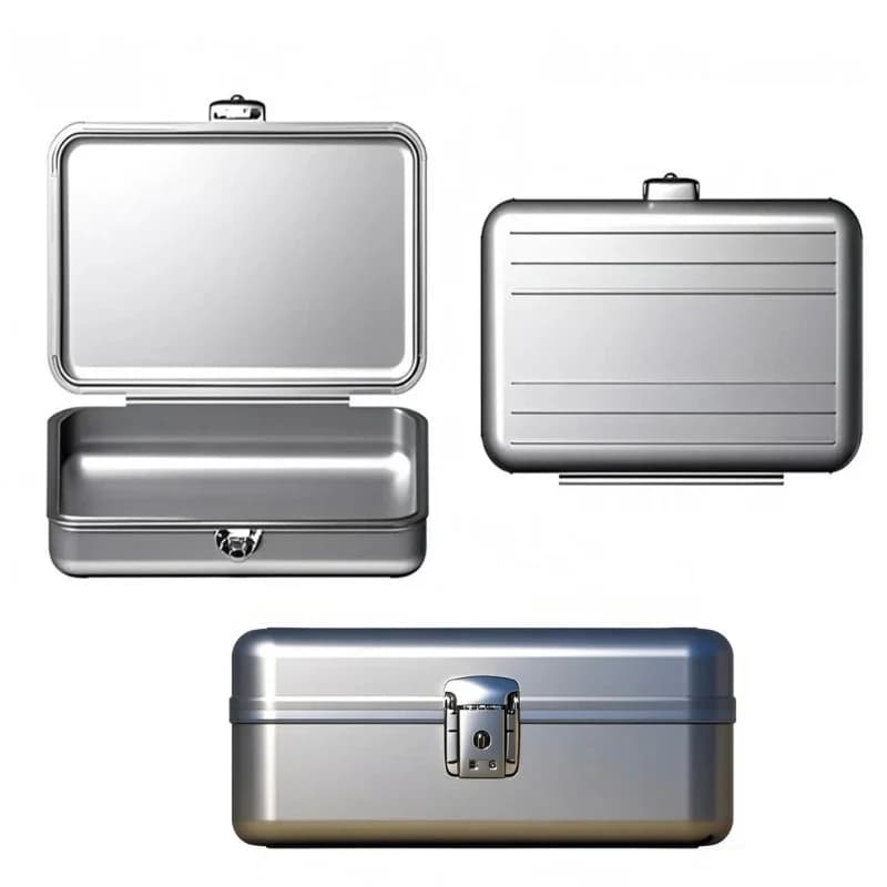 Portable aluminum box tea set tea cup storage box