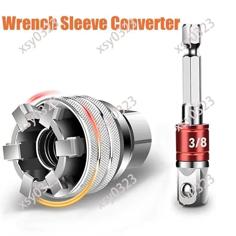 Universal Electric Wrench Socket Adapter, 3/8-3/4 Inch Converter, 10-19mm Multi-size Repair Tool