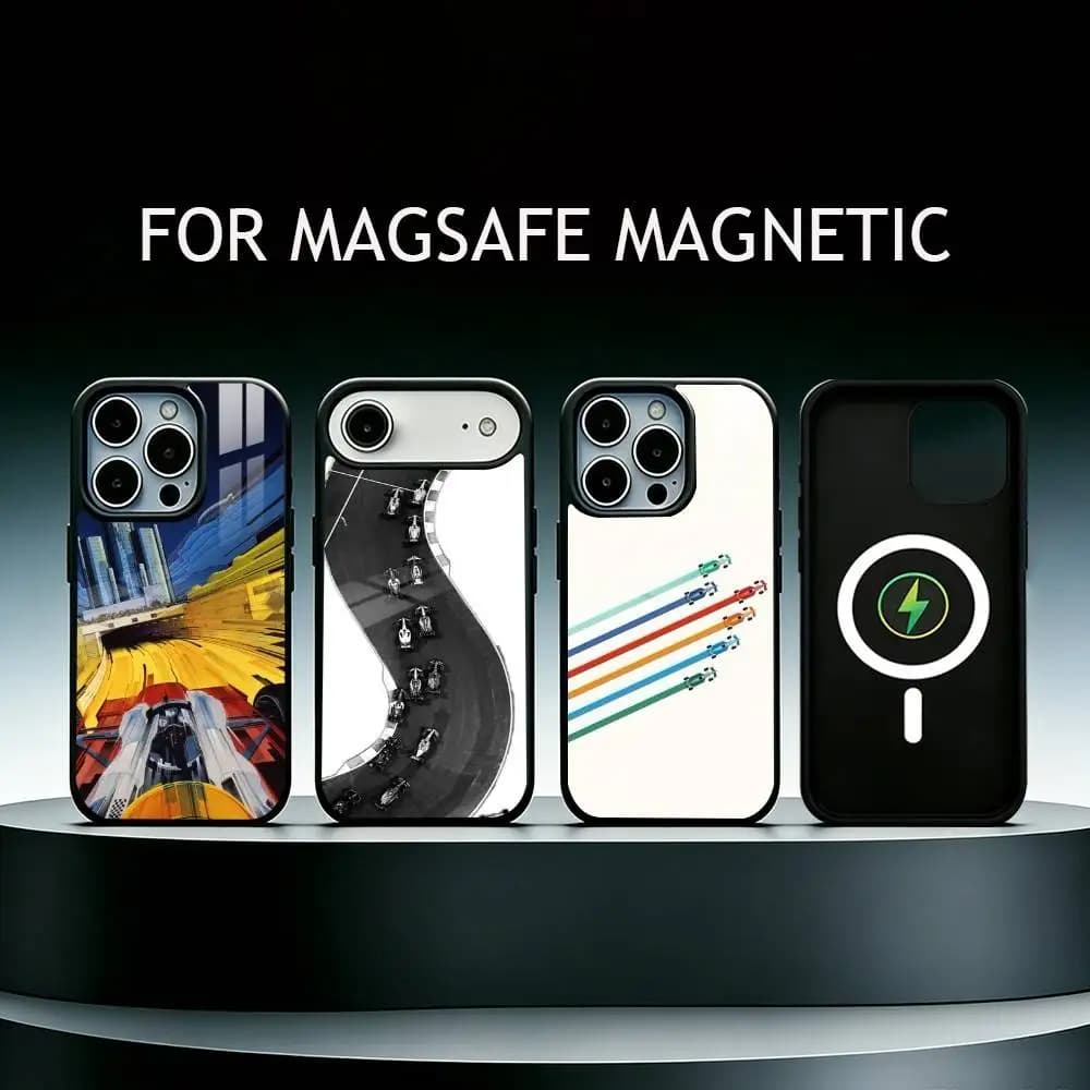 M-Minimalist Circuit Phone Case For iPhone X,Xs,Xr,Xs 17,16,15,14,13,12,11 Plus,Pro Magnetic with Magsafe Wireless Charging
