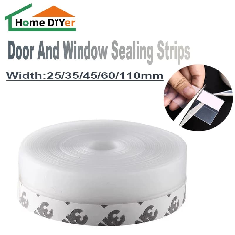 Window Door Bottom Seal Strip Door Draft Stopper Dust Noise Insulation Weatherstrip Weather Window Rubber Seal Gap Sealing Tape
