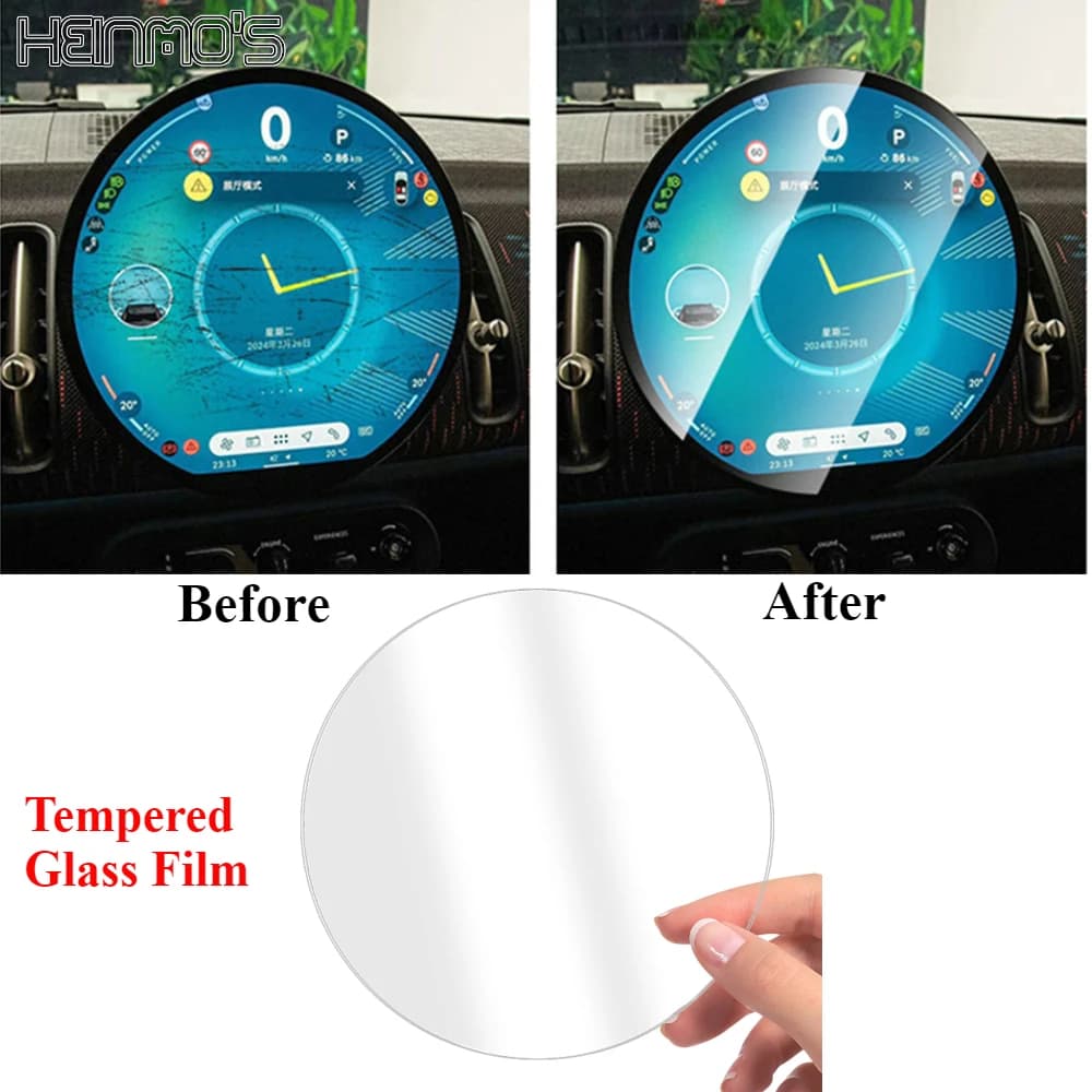 Car Tempered Glass Film Screen Protector For Mini Cooper J01 J05 U25 F65 F66 2024 Center Control Navigation Protective Cover