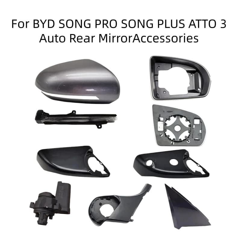 For BYD SONG PRO SONG PLUS ATTO 3 Auto Rear Heated Blind Spot Warning Mirror Glass Cover Frame Turn Signal Light Bottom