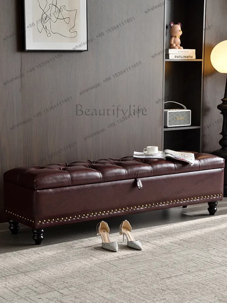 Household American style entrance entrance entrance home change shoes strip stool door home