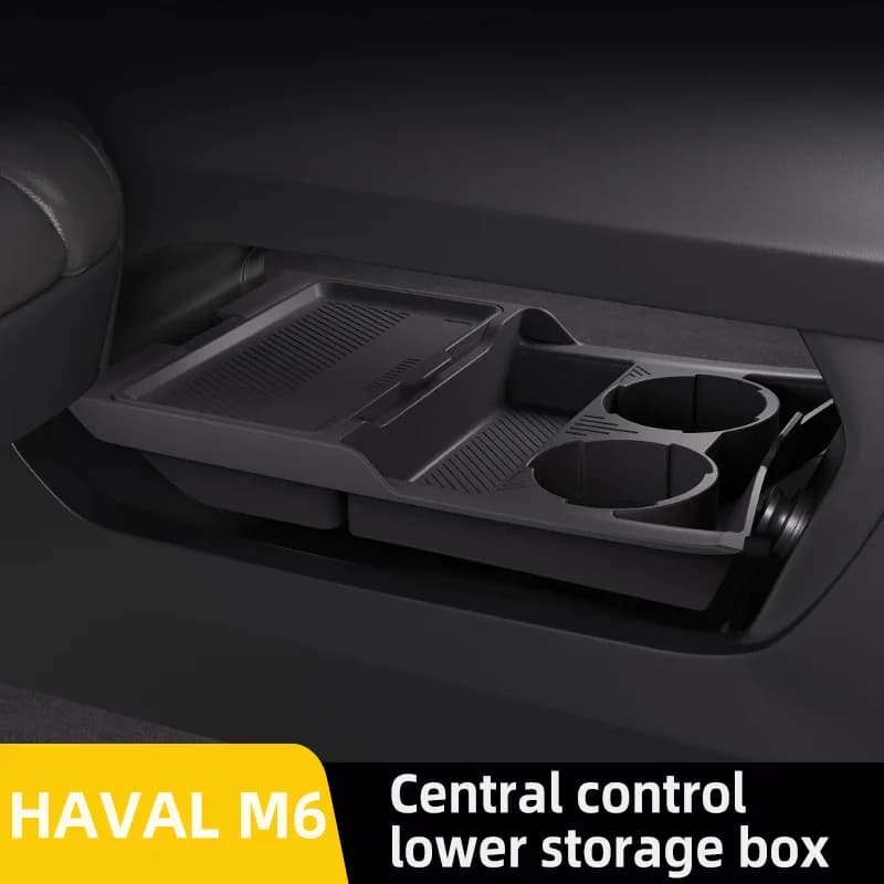 For Great Wall Haval M6 2023 Center Console Storage Box, Custom Silicone Organizer Tray, Anti-Slip Cup Holder Mat Car Accessori
